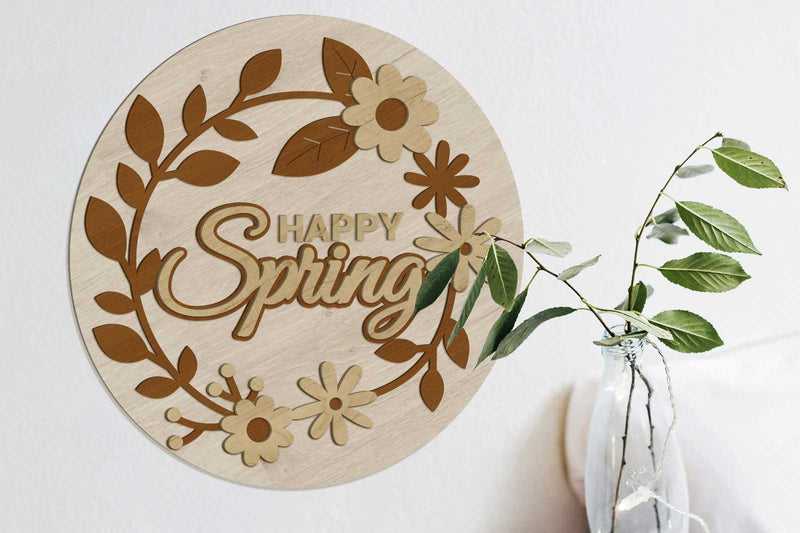 Spring Wall Panels Set, Multilayer Templates - So Fontsy