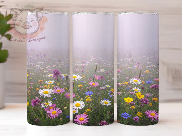 Spring Wildflower 20oz Floral Tumbler, Wildflower Tumbler, Spring Flowers, Floral Design, 20oz Sublimation, Nature Gift, Flower Tumbler, Seasonal Drinkware Sublimation Lara' s Designs 