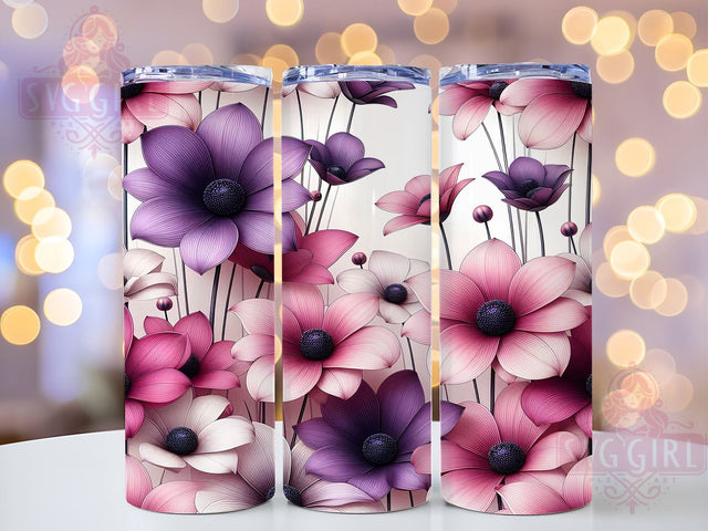 Spring Wildflower 20oz Tumbler Wrap Sublimation Design, Straight Tapered Tumbler Wrap, Flowers Tumbler Png, Instant Digital Download Sublimation SvggirlplusArt 