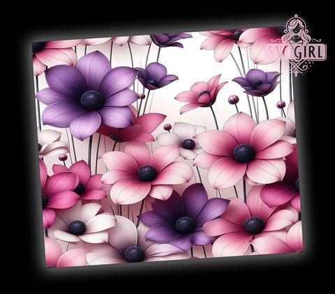 Spring Wildflower 20oz Tumbler Wrap Sublimation Design, Straight Tapered Tumbler Wrap, Flowers Tumbler Png, Instant Digital Download Sublimation SvggirlplusArt 