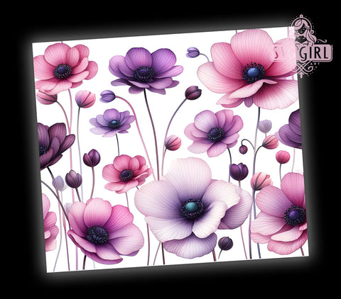 Spring Wildflower 20oz Tumbler Wrap Sublimation Design, Straight Tapered Tumbler Wrap, Flowers Tumbler Png, Instant Digital Download Sublimation SvggirlplusArt 