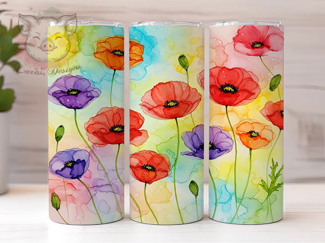 Spring Wildflower 20oz Tumbler Wrap, Wildflower Wrap, 20oz Sublimation Tumbler, Floral Drinkware, Colorful Spring Tumblers, Nature Inspired Design, Custom Flower Tumbler Sublimation Lara' s Designs 