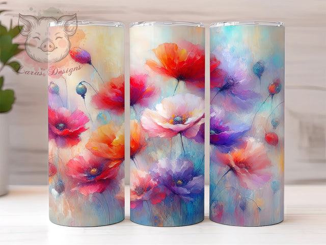 Spring Wildflower 20oz Tumbler Wrap, Wildflower Wrap, 20oz Sublimation Tumbler, Floral Drinkware, Colorful Spring Tumblers, Nature Inspired Design, Custom Flower Tumbler Sublimation Lara' s Designs 