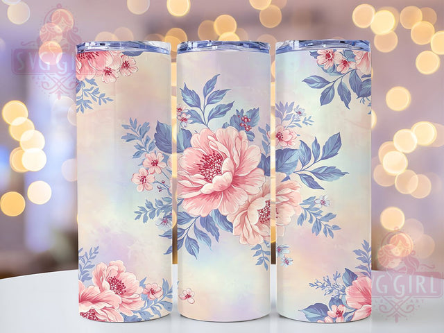 Spring Wildflower Boho Tumbler, Floral Bloom Wrap, 20oz Sublimation Wrap, Boho Floral Cup, Wildflower Aesthetic Design, Watercolor Flowers Tumbler, Botanical Art Sublimation SvggirlplusArt 