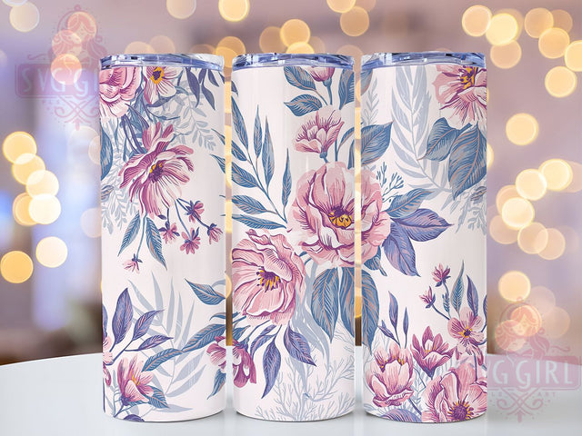 Spring Wildflower Boho Tumbler, Floral Bloom Wrap, 20oz Sublimation Wrap, Boho Floral Cup, Wildflower Aesthetic Design, Watercolor Flowers Tumbler, Botanical Art Sublimation SvggirlplusArt 