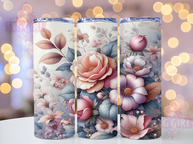 Spring Wildflower Boho Tumbler, Floral Bloom Wrap, 20oz Sublimation Wrap, Boho Floral Cup, Wildflower Aesthetic Design, Watercolor Flowers Tumbler, Botanical Art Sublimation SvggirlplusArt 
