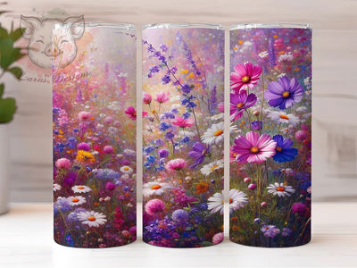 Spring Wildflower Floral 20oz Tumbler, Floral Cup Wrap, Seasonal Flower Design, Sublimation Tumbler Wrap, 20Oz Tumbler Design, Artistic Wildflower Cup, Stylish Spring Floral Wrap Sublimation Lara' s Designs 