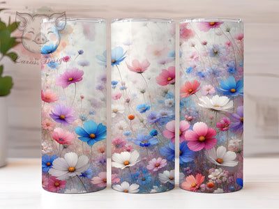 Spring Wildflower Floral 20oz Tumbler, Spring Flowers, Floral Theme, 20oz Wrap, Sublimation Design, Seasonal Style, PNG File Sublimation Lara' s Designs 