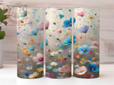 Spring Wildflower Floral 20oz Tumbler, Spring Flowers, Floral Theme, 20oz Wrap, Sublimation Design, Seasonal Style, PNG File Sublimation Lara' s Designs 