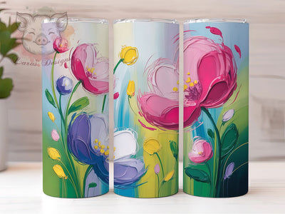 Spring Wildflower Floral Tumbler Wrap, Wildflowers Theme, Floral Art, Nature Style, Vibrant Design, Tumbler Wrap, Sublimation Design Sublimation Lara' s Designs 
