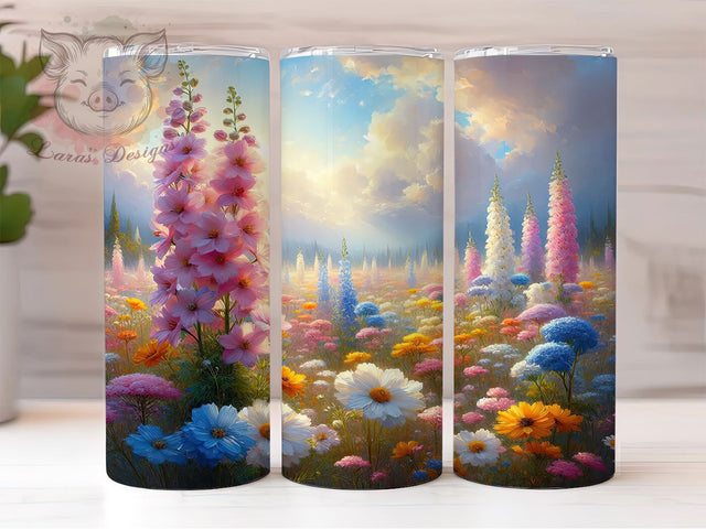 Spring Wildflower Meadow Tumbler, Wildflower Pattern Cup, Garden Lover Gift, Flower Field Design, Colorful Bloom Pattern, Meadow Flower Art, Spring Garden Gift Sublimation Lara' s Designs 