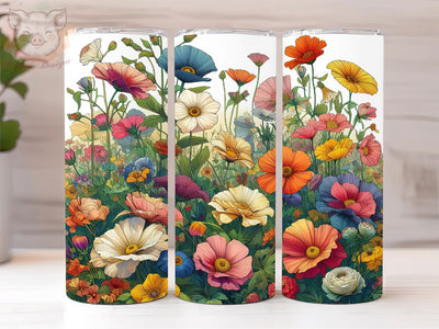 Spring Wildflowers 20oz Tumbler Png, Straight & Tapered Tumbler Png, Flowers Tumbler Png, Digital Download PNG Sublimation Lara' s Designs 
