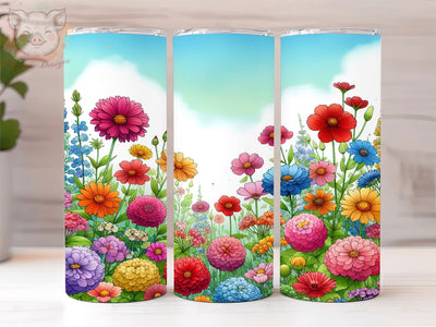 Spring Wildflowers 20oz Tumbler Png, Straight & Tapered Tumbler Png, Flowers Tumbler Png, Digital Download PNG Sublimation Lara' s Designs 