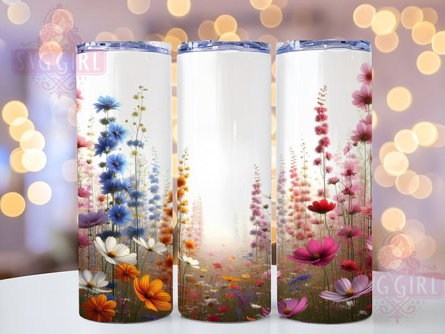 Spring Wildflowers 20oz Tumbler Wrap Sublimation Design, Straight Tapered Tumbler Wrap, Wildflowers Tumbler Png, Instant Digital Download Sublimation SvggirlplusArt 