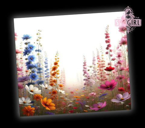 Spring Wildflowers 20oz Tumbler Wrap Sublimation Design, Straight Tapered Tumbler Wrap, Wildflowers Tumbler Png, Instant Digital Download Sublimation SvggirlplusArt 