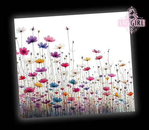 Spring Wildflowers 20oz Tumbler Wrap Sublimation Design, Straight Tapered Tumbler Wrap, Wildflowers Tumbler Png, Instant Digital Download Sublimation SvggirlplusArt 