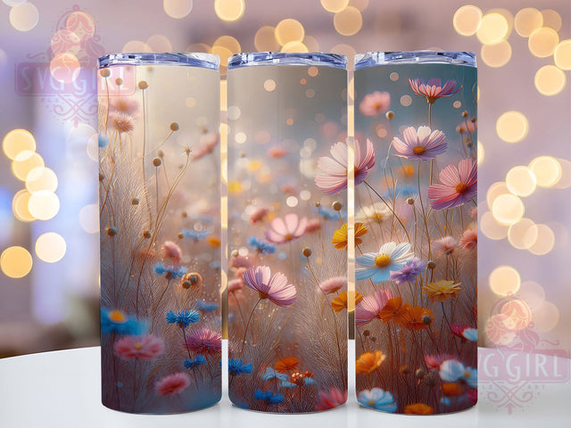 Spring Wildflowers Tumbler Wrap, spring bouquet wrap, wildflower art design, garden bloom tumbler, spring gift wrap, meadow lover decal, flower season tumbler Sublimation SvggirlplusArt 