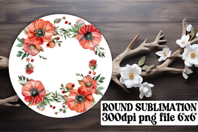 SpringThemed Watercolor Round Design Sublimation afrosvg 