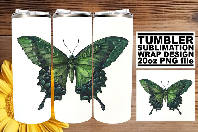 Springtime Bliss Butterfly Tumbler Sublimation Sublimation afrosvg 