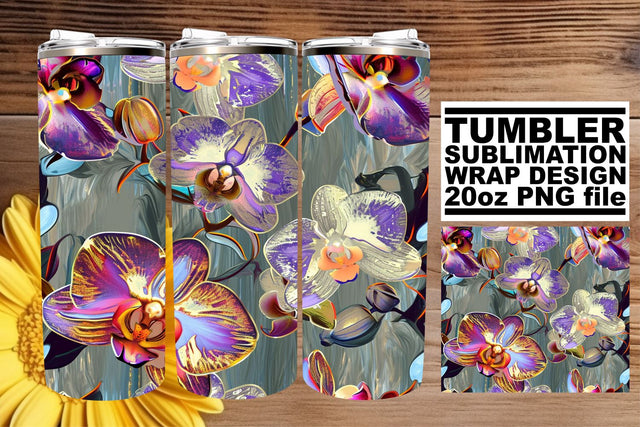 Springtime Blooms Tumbler Wrap: Floral Delight Sublimation afrosvg 