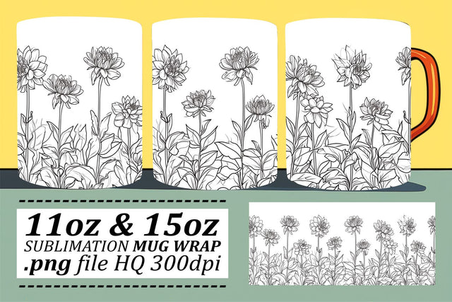Springtime Blossom Extravaganza Mug Wrap Sublimation afrosvg 
