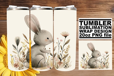 Springtime Boho Critters Tumbler Wrap Sublimation - 20oz Sublimation afrosvg 