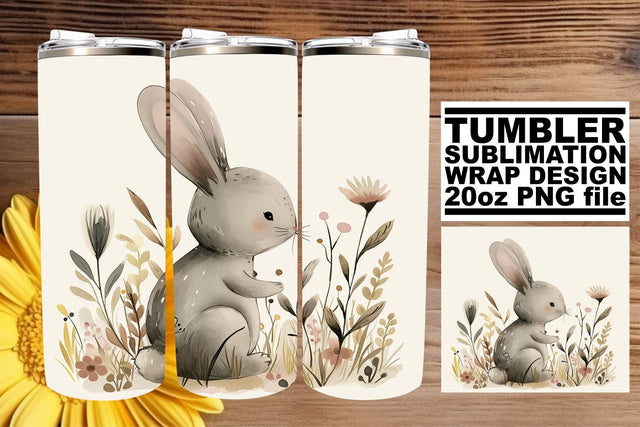 Springtime Boho Critters Tumbler Wrap Sublimation - 20oz Sublimation afrosvg 