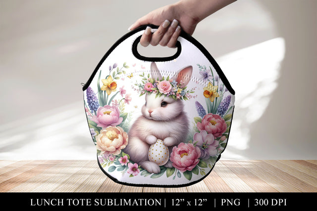 Springtime Bunny with Floral Crown Sublimation BijouBay 