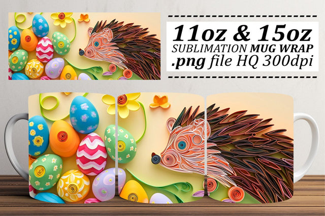 Springtime Easter Mug Design Sublimation afrosvg 