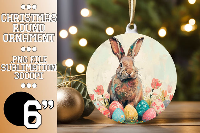 Springtime Easter Round Ornaments - Sublimation Collection Sublimation afrosvg 
