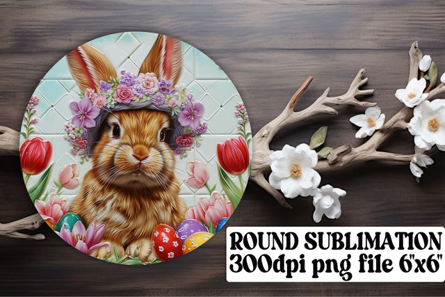 Springtime Easter Sublimation Assortment - Circle, Keychain, Coaster Sublimation afrosvg 