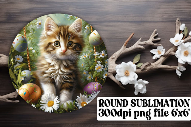 Springtime Easter Trio Sublimation Pack - Circle, Keychain, Coaster Sublimation afrosvg 