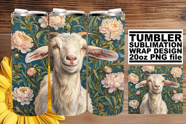 Springtime Farm & Flower Patterned Tumbler - 20oz Sublimation afrosvg 