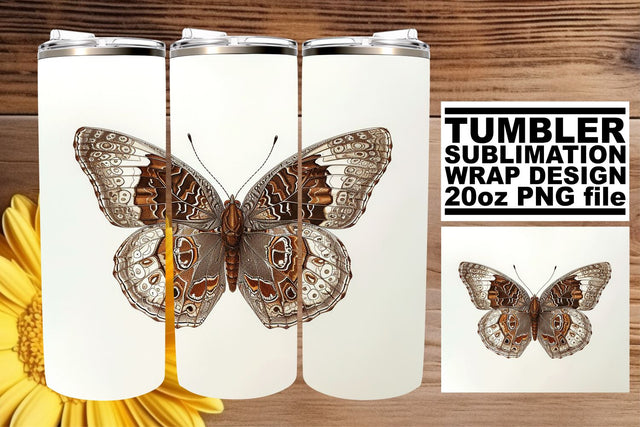 Springtime Flutter 20oz Tumbler Design Sublimation afrosvg 