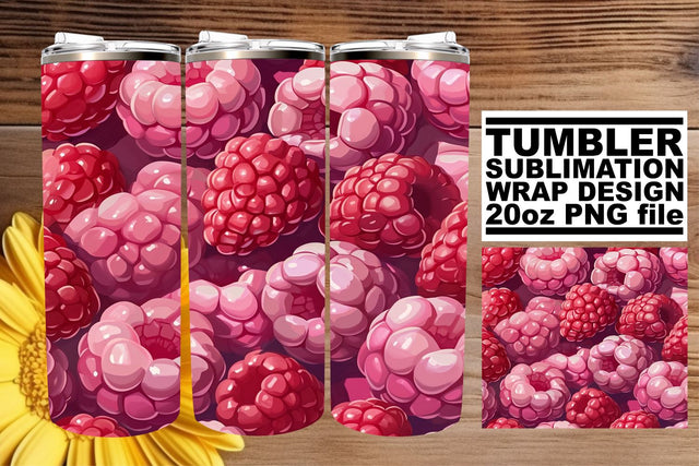 Springtime Fruit Pattern Tumbler Wrap Art Sublimation afrosvg 