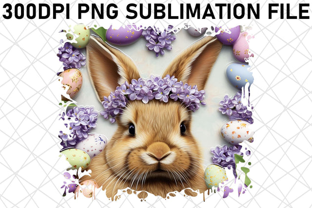 Springtime Happiness: Easter Bunny PNG Sublimation afrosvg 