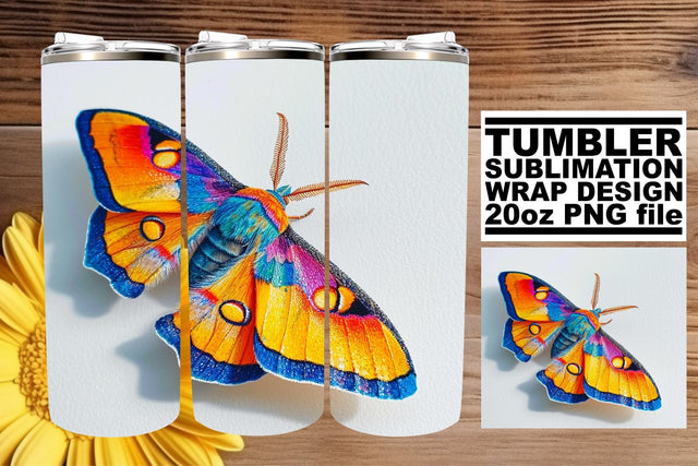Springtime Harmony: Butterfly Sublimation Tumbler Wrap - 20oz Sublimation afrosvg 