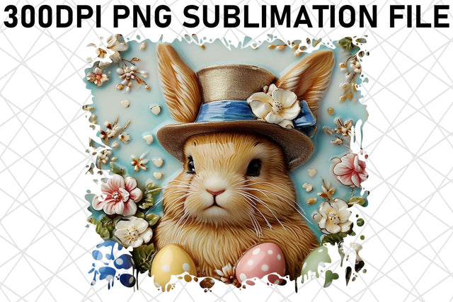 Springtime Joy: 3D Easter Animal PNG Sublimation afrosvg 