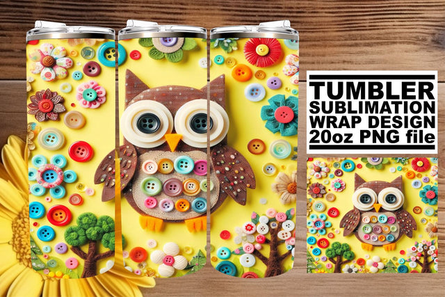 Springtime Owl Sublimation Wrap: Renewed Spirit Sublimation afrosvg 