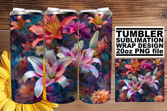 Springtime Petals Tumbler Design Sublimation afrosvg 