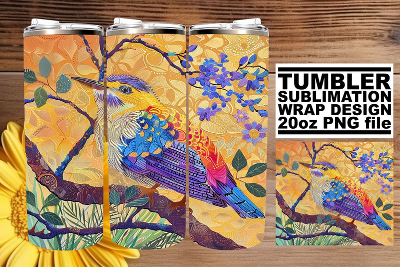 Springtime Serenade Tumbler Wrap - 20oz Sublimation Sublimation afrosvg 