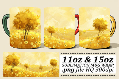 Springtime Splendor Mug Wrap - Whimsical Sublimated Beauty Sublimation afrosvg 