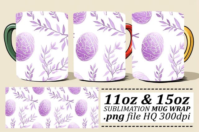 Springtime Sublimation Drinkware | Easter Mug Wraps Sublimation afrosvg 