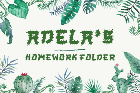 Sprinkle Cactus Font Prasetya Letter 