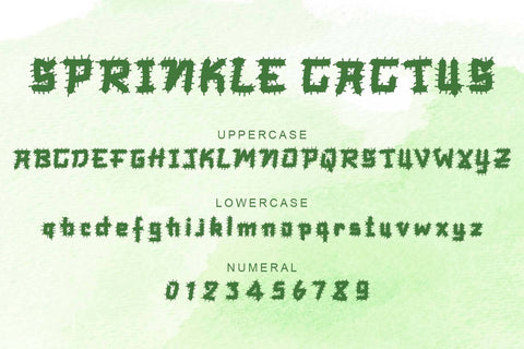 Sprinkle Cactus Font Prasetya Letter 