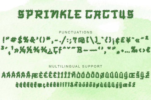 Sprinkle Cactus Font Prasetya Letter 