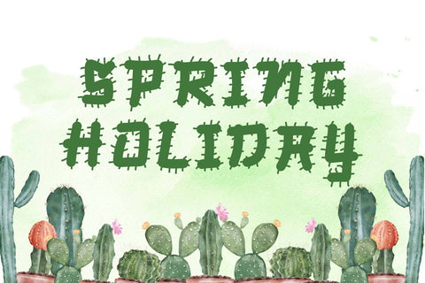 Sprinkle Cactus Font Prasetya Letter 