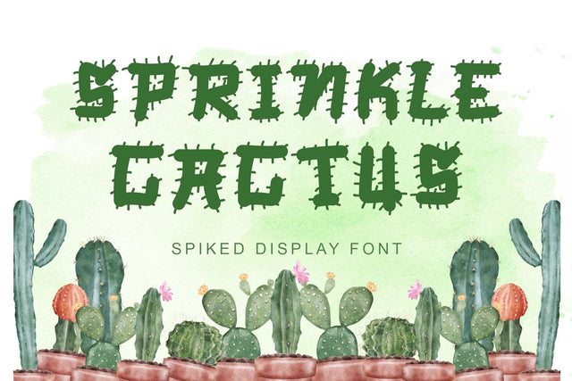 Sprinkle Cactus Font Prasetya Letter 