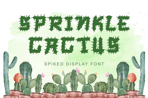 Sprinkle Cactus Font Prasetya Letter 