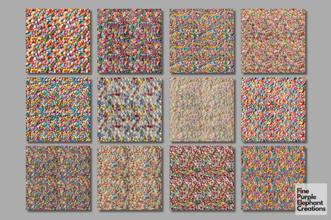 Sprinkles Rainbow Candy Confetti Texture Paper Digital Pattern Fine Purple Elephant Creations 